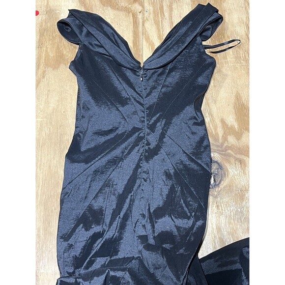 Escape Evening Gown Black Women 12 Zip Shoulder Split @j - Picture 4 of 14